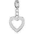 Philip Jones Open Heart Charm Created with Zircondia® Crystals