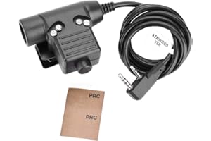 TBEST Tactical Earmor Military Adapter PTT Headset, U94 Interphone PTT Z113 Pushto Talk Assembly Push To Talk Auricolare Adattatore per Tactical Airsoft Caccia Militare