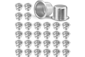Aongray 20mm Kerzenhalter für Stabkerzen Silber,30 Stück Kerzentüllen Metall Klein,Teelichte,Klein Kerzeneinsatz Tafelkerzen für deko Wohnzimmer,Schlafzimmer,tischdeko,deko Weihnachten,Vintage deko
