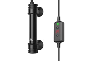 NICREW Aquarium Heizer 50 W, Temperatur einstellbare Aquarium Heizung mit Controller für Aquarien bis 40 L, Überhitzungsschutz