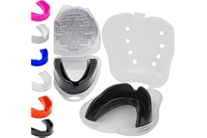 ZIPPERLIME Mouthguards for Sports Gum Shield Adult Senior Professional Mouth Guard Boxing Jaw Protection Case Rugby Martial Arts Judo Karate MMA Muay Thai Hockey Football Sport Mouthguard Lacrosse Men Women