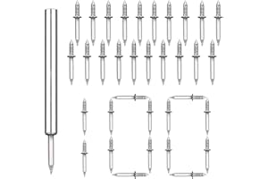 Ellxen Double Headed Nails,No Trace Nails,Horn Nails,Skirting Line Wall Nails Special Hidden Nails for Wood Veneer,Furniture Sofa Headboards,Security Screws with Sleeve Tool（100PCS）