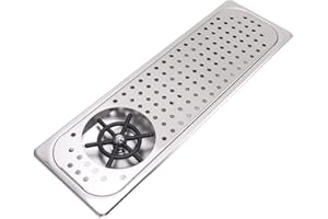 KESHOW Pitcher Rinser Cup Washer 304 Stainless Steel Modern and Simple Coffee Shop Drain Drip Tray Hose Pitcher Rinser (Stainless Steel Color B)