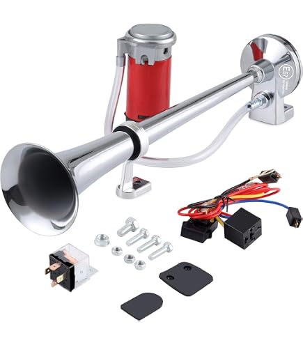 FISA Fanfare 12V Klaxon à Trompette Compatible BMW E46 E39 Série 1 3 5, Fabia, Ibiza, Megane, AYGO