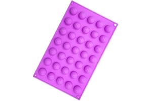 YXHZVON 1 Pièces Moule à Chocolat Boule, 35 Cavités Moule en Silicone Sphère, Moules à Chocolat Sphère pour Faire Boules De Chocolat Glaçons Bonbons (Violet)