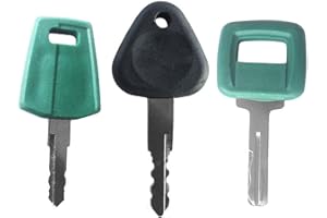 Maxant Digger Keys - 3Pcs Ignition Switch Spare Keys for Volvo Loaders, Excavator, Truck, Heavy Equipment (11039228 17225331)