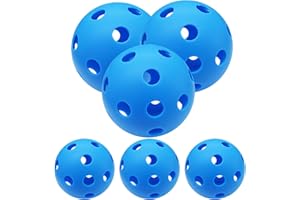 AXKAL Pickleball Balls Pickle Baseball Indoor Outdoor Plastic Balls Putting for Garden Putter Aiming Line Value 6 Pcs, Golf Training Accessory Balls for Indoor Outdoor Men Women