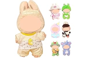 CBOSNF Kuscheltier Kleidung Outfit, Niedliche Mini Plüsch Puppen Kleidung Outfit nur Bekleidungs zubehör für 17cm Puppen Pullover Hoodie Kleidung DIY Kinder Geschenke - D