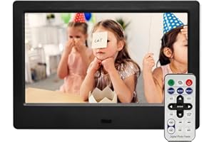 Amaboo Cadre Photo Numérique, Cadre Photo électronique 7 Pouces avec Télécommande, écran IPS Haute Résolution, Support de Carte USB/SD, Photo/Vidéo/Musique/Calendrier, écran sans Contact