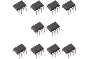 HeyNana 10Pcs NE555P Timer di precisione Singolo, NE555N NE555 DIP8 bipolare Singolo