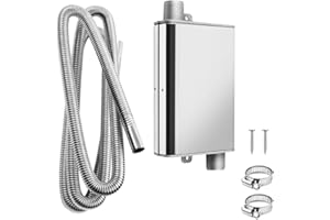 TAECHALINGO 24mm Escape Silenciador,Silenciador Mejorado con 300cm Manguera de Escape,Silenciador para Generador,Tubo de Escape para Plata,Manguera de Escape para Generador