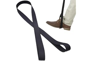 UEKPDM Leg Lifter Strap, Helping Hand Company Leg Up Leg and Foot Lifter Mobility Aids, Leg Lifter Mobility Aid for Bed, Elderly Aids for Daily Living, Leg Lifter for Adult, Senior, Disability(1 Black)