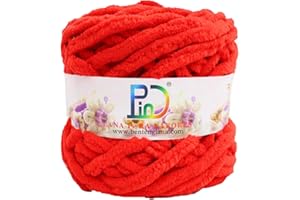 GENÉRICO PIND - Lana gruesa de chenilla 100g/ovillo. Ovillo Esponjoso Suave para tejer y crochet. Ideal para Mantas, Bufandas y Manualidades DIY. (2106)