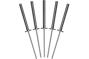 Hussala Amalfi Supporti per fiaccole in Acciaio Inossidabile, Set di 5 Pezzi