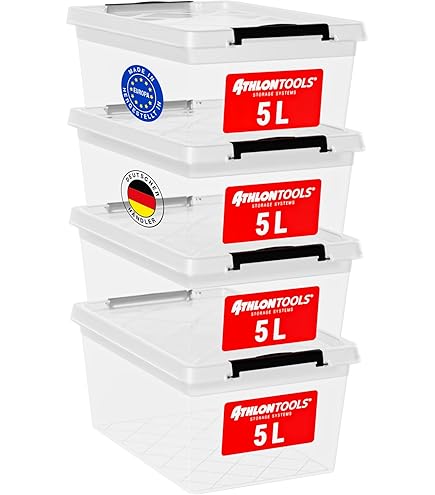 DEUBA® 6x Opbergbox met Deksel 12,5 l Stapbelbox Kunststof Box Voedselveilig BPA-vrij Kliksluiting Transparant Stapelbaar Keuken Slaapkamer DEUBA® 6x Opbergbox met Deksel 12,5 l Stapbelbox Kunststof Box Voedselveilig BPA-vrij Kliksluiting Transparant Stapelbaar Keuken Slaapkamer