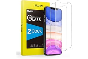SPARIN Verre Trempé pour iPhone 11 et iPhone XR et iPhone 12/12 Pro, Vitre Protecteur pour iPhone 11/ iPhone XR, 0,26 mm HD, Ultra Résistant, Anti Rayures, Sans Bulles