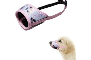 APKPESTERML Museruola Cane Piccola Taglia, Museruola per Cane Regolabile Museruola Antiabbaio in Nylon Museruola Traspirante in Rete Antiabbaio e Antimorso per Chihuahua Yorkshire Terrier Maltese (Rosa, XS)