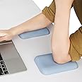 Leolee Elbow Rest Pads for Desk, Blue Ergonomic Wrist Rest Pad Arm Rest Pads with Memory Foam & Non-Slip Base, Armrest Cushion Support Pad Relieve Elbow and Wrist Pain for Computer, Office, 2 Packs
