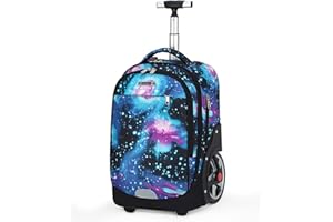 ANSIEDIO Plecak na kółkach dla dzieci, torby na kółkach dla dzieci szkoła podróż laptop książki wielofunkcyjny plecak na kółkach bagaż, Plecak dziecięcy