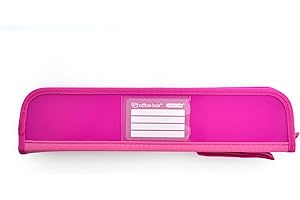 office box Estuche Escolar Porta Flautas - Ref.58811FU- Polipropileno con Bordes Reforzados y Cremallera, Asa Tirador e Identificador - Colorline (Fucsia)