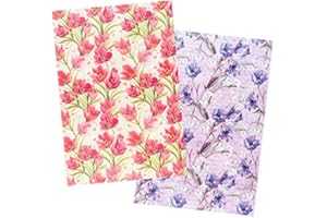 Ideen mit Herz 2 hojas de papel de arroz, papel de decoupage, DIN A4, 2 diseños diferentes, vintage, Navidad, etc. (flores 12)