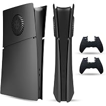 PEYANZ Faceplate For PS5 (Digital Edition), Cover Plate, ABS Shell, Black