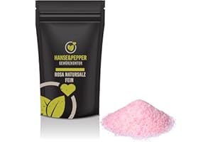 ‎HANSE&PEPPER GEWÜRZKONTOR 2kg Rosa Natursalz aus Pakistan bekannt als Himalaya Salz fein beste Qualität Gourmet wiederverschließbarer Beutel - Premium Serie