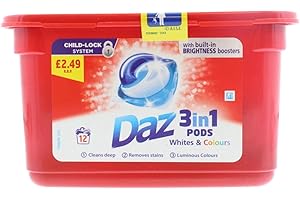DAZ All in One Pods Whites Colours 12 Pods, 261.6 gram