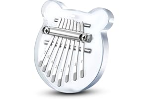 EVERJOYS Mini Kalimba Thumb Piano 8 Keys,Portable Solid Wood Mbira Finger Piano for Kids and Adults,Pocket Musical Gifts for Beginners w/Chain