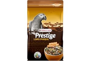 Versele-Laga Prestige Loro-Parque African Parrot Mix | 1 kg | Miscela di semi per pappagalli africani | Con granuli estrusi VAM | Vitamine e minerali