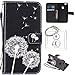 Produktbild für Huawei P10 Lite 5.2 Zoll Hülle, Glitter Strass Bling Ledertasche Muster Weich PU Schutzhülle für Huawei P10 Lite 5.2 Zoll Flip Cover Wallet Case Tasche Handyhülle mit Lanyard Strap Stand Function Magnetverschluss Etui Schale Credit Card Slots Bookstyle Purse Design Handytasche Lederhülle Schutz Hüllen mit für Huawei P10 Lite 5.2 Zoll +Schlüsselanhänger (R) (12)