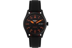 SEIKO 5 Zegarki sportowe SRPH33K1 Black Dial dla mężczyzn, nowoczesny, czarny, nowoczesny, czarny, Nowoczesny