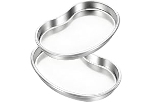 MAKOTO NOBU 2 Pezzi Vassoio Portastrumenti, Piatto per Reni in Acciaio Inossidabile,Vassoi Piccolo per Strumenti per Posizionare Strumenti di Laboratorio Dentale