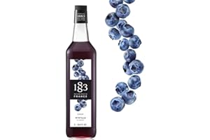 1883 Maison Routin Premium Blueberry Syrup – Natural Fruit Syrup, Perfect for Cocktails & Mocktails, Ice Tea, Smoothies, Desserts – Vegan-Friendly, Allergen-Free – 1L Glass Bottle