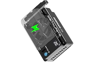DFCINE ICEMAN-E6 Camera Cooling Fan pour Canon R5/R6/90D/SX70, Ventilateur Refroidisseur TEC avec Affichage LED, Double Alimentation LP-E6/USB-C, Silencieux, Fixation à Verrouillage Rapide