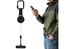 flintronic Indragbart band för telefonband, stöldskydd, telefonband, band band med karbinhake, justerbar säkerhetsband kompat