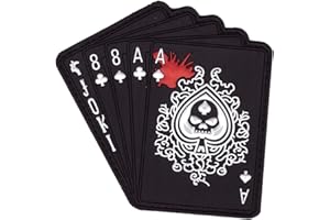 Titan One Europe - Tactical Dead Mans Hand Cards Ace of Spades La Mano del Morto Toppa Tattica Militare (PVC)