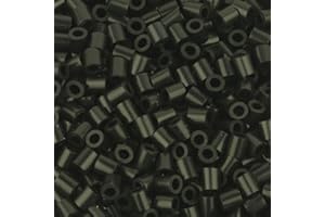 FSSTUD 4000 Pcs 5mm Plastic Fuse Beads - Mini Ironing Craft Beads for Melting, Black Compatible with Perler and Hama