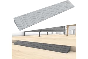 YLLSMGS Threshold Ramps for Doorways Portable Wheelchair Ramp Transition Slope Pad Curb Ramp Anti-Slip for Indoor Outdoor(Grey,99 * 10 * 4.5cm)