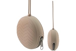 BABYZOCO Portachupetes para Bebe, Caja de Chupete de Silicona, Estuche para Guardar Chupete, Guardachupetes, Bolsa chupetes, Funda chupetes, con cremallera, Sin BPA, Silicona, Unisex, Beige