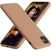 MADNOVA iPhone 11 ile Uyumlu Lansman Kılıf İnce Sıvı Silikon 3 Katmanlı Tam Kaplamalı Yumuşak Jel Kau&ccedil;uk Telefon Kılıfı (Kahv