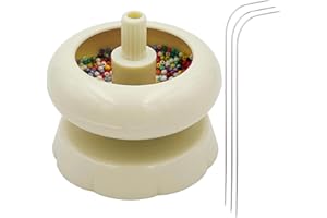 YYLFDC 4PCS Bead Spinner,DIY Craft Bead Spinner can be Used for Quick Bead Spinning DIY Jewelry Tools,Suitable for Bracelets and Necklaces,The Pleasure of Handicraft Creation (Off White)