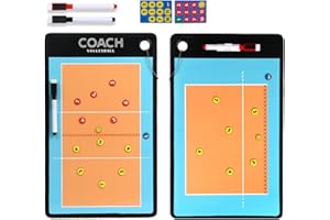 Joyeee Volleyball Taktiktafel, tragbare Volleyball-Coaching-Taktik-Markierungstafel mit Stiften und Magneten, Plan-Strategie-Aufstellungstafel für Trainer, Geschenke, Trainingsausrüstung, Zubehör