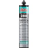 Akfix C900 Poliester Kimyasal D&uuml;bel, 300ml, Beton ve Taş Y&uuml;zeyler İ&ccedil;in, Ağır Y&uuml;k Montaj Yapıştırıcısı, Hızlı K&uuml;rleşen, Dikey 