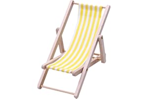 Tewzafiya Miniatur Strandstuhl, Deko Puppen Liegestuhl, NI Stuhl, Puppenhaus Miniatur Klappstuhl, Miniatur Puppenhaus Strandstuhl, Faltbarer Strandstuh Miniatur Liegestuhl Miniliegestuhl Strandkorb