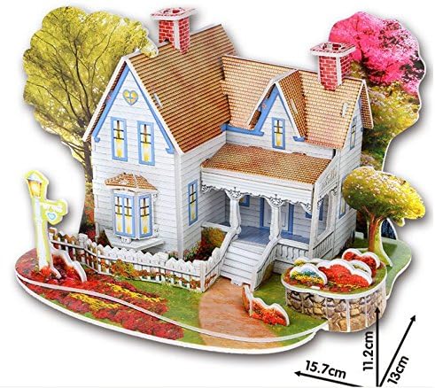 3D Model Castle Toy Puzzle Diy Jigsaw Kids Boys Girls Educational Gift Diy New. (Romantic cabin)