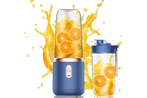 Smart-J Frullatore Portatile Turboblend con Batteria al Litio Ricaricabile USB 1500 mAh, Design Compatto, Capacità 500mL, Ideale per Smoothie, Frullati di Frutta e Verdura – Plastica Resistente