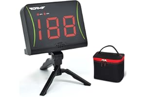 DRM Baseball Hockey Radars, Golf Speed Sensors Training Equipment with Measurement-Free Standing Radar Guns, Pitching Speed Guns, Baseball Gifts, High-Tech Gadget & Gear for Baseball Soccer Players