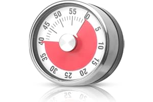 HENGBIRD Wizualny timer, zegar do jajek mechaniczny, 60-minutowy odliczanie, mechaniczny minutnik kuchenny z magnetyczną podstawką, wizualny timer dla dzieci, do klasy, biura, kuchni, na biurko, timer dla