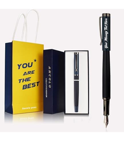 Penna Stilografica Incisione Personalizzata Penna Stilografica In Legno Palissandro - Set Regalo Con Scatola Incisione Personalizzata Penna Multifunzione